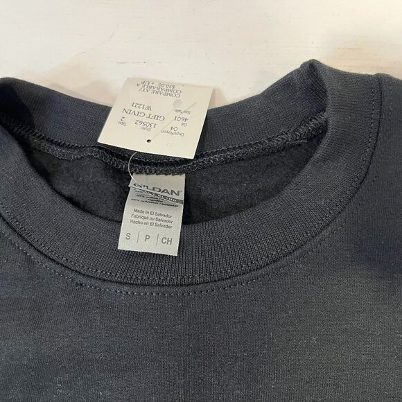 Gildan Men's Black Fleece Maple Leaf Crewneck Sweatshirt – Size Small - NWT - Picture 5 of 5